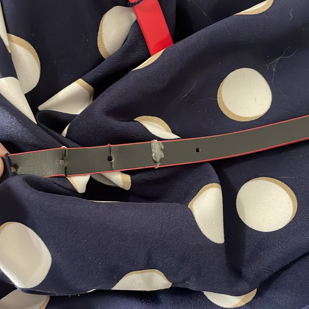 Dress Barn Polk A Dot Dress Navy White Sleeveless Dress Size 14 - Picture 9 of 9